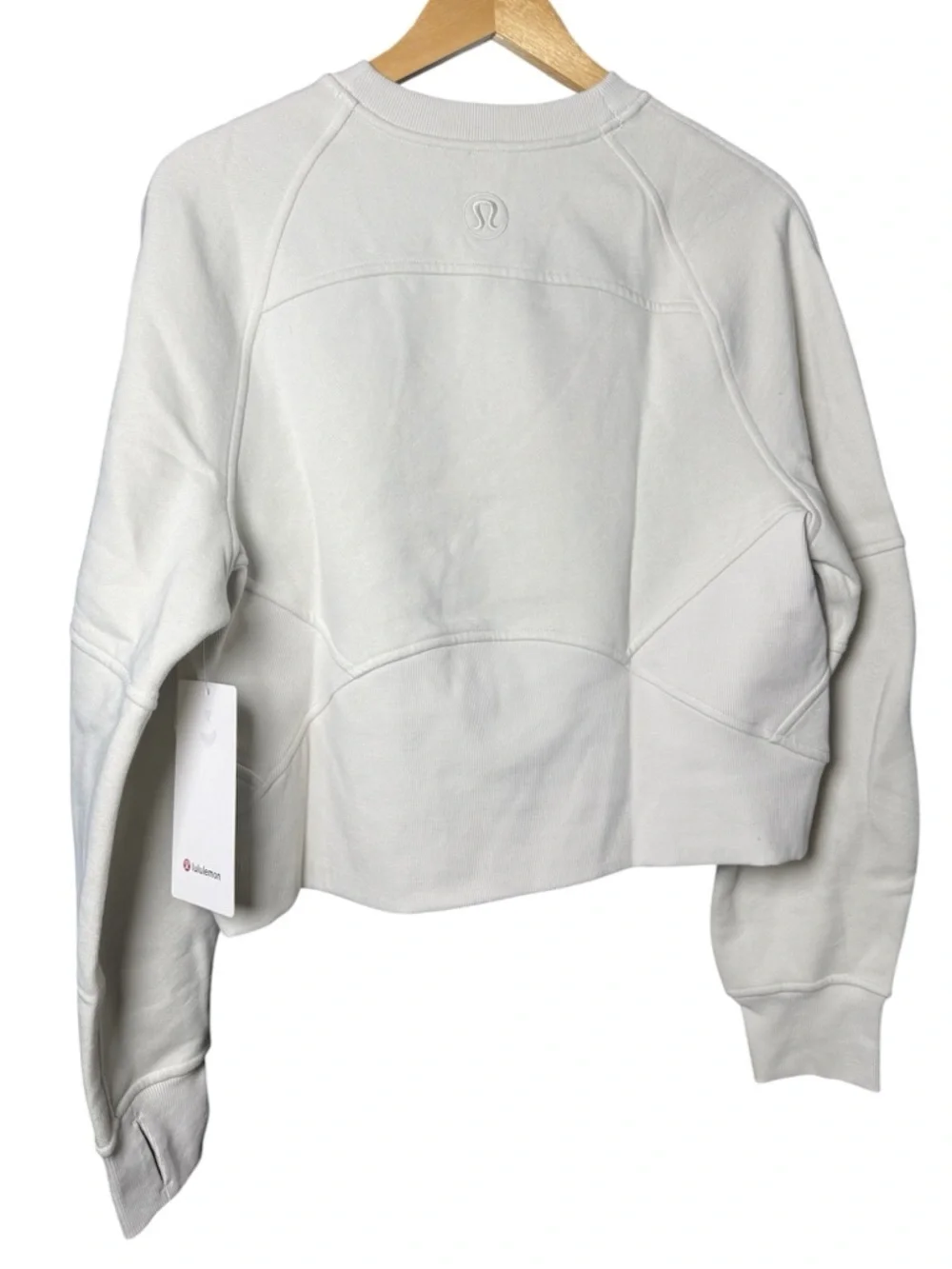 Lululemon Scuba Oversized Pullover Wordmark Bone XS/S NWT